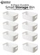 Set of 8 Plastic Storage Bins Multiuse Desk Cabinet Organizer with Built in Handle