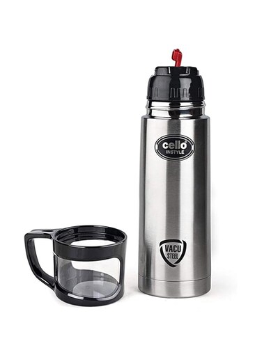 Cello 8908005172772 Instyle Steel Flask, Black, 500ml