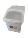 MISBAH Rice Storage Container,Household Rice Barrel Large Capacity Cereals Dispenser Storage Box for Pet Food Rice Grains Beans, (16kg, Curved, 1, N/A)