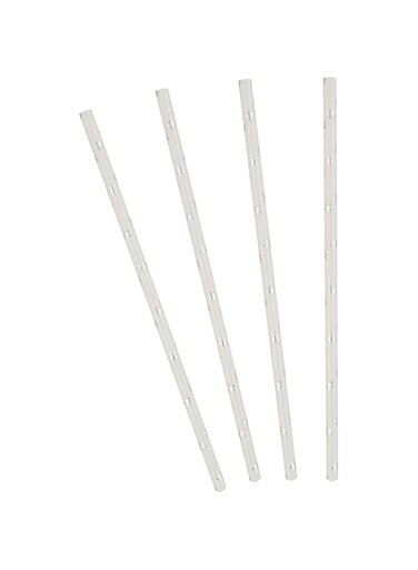 Ginger Ray Silver Foiled Star Straws