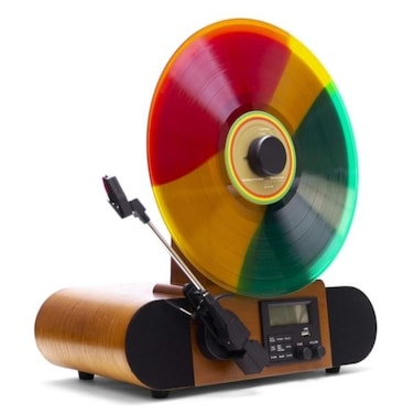 Vert Standard Vertical Record Player With Bluetooth In/Out And Fm Radio
