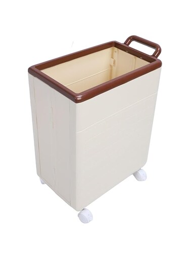 Cryfokt Rolling Laundry Basket with Wheels, Foldable Yoga Mat Storage Bin, Dirty Clothes Hamper, Large Capacity Laundry Hamper for Yoga Mat Sports Equipment Dirty Clothes Toys Umbrellas