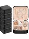Taiyin 6 Pcs Travel Jewelry Case Organizer Bridesmaid Gift Boxes Mini Storage Organizer Box(Black)