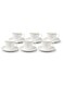 12PCS NBC Cup and Saucer Set Lotus Design 220ml