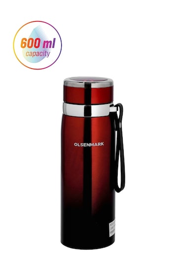 Vacuum Bottle Maroon/Silver 600ml