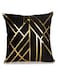 Cushion Covers 18x18 inch for Home Decor Hot Stamping Sofa Cushion Pillow Cover (Golden Matrix Black)