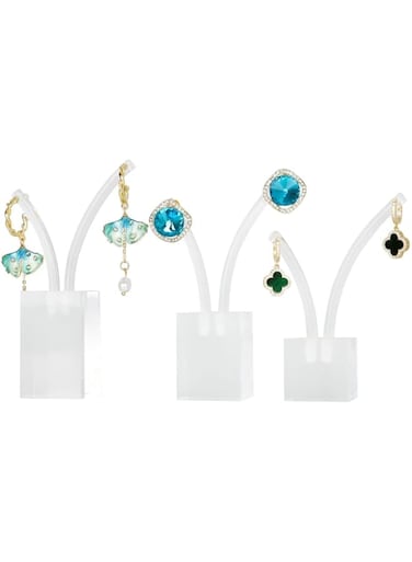 Acrylic Earrings Display, Earring Display Holder Y-bar Earrings Display Stand Holder Tree Stand Earring Holder Countertop Hanging Jewelry Organizer for Necklaces Bracelet Earrings(Clear 3 Pieces)