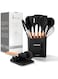 Arabest Silicone Cooking Utensil Set,Silicone Kitchen Utensil Set-13pcs,Wooden Handles Utensils Tool for Nonstick Cookware,Non Toxic Heat Resistant Kitchen Tools Set With Storage Bucket And Lid Rest
