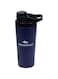 ProteinPlus Stainless Steel Protein Shaker Bottle with Measurements, Food Grade PP, 750ml (Blue)