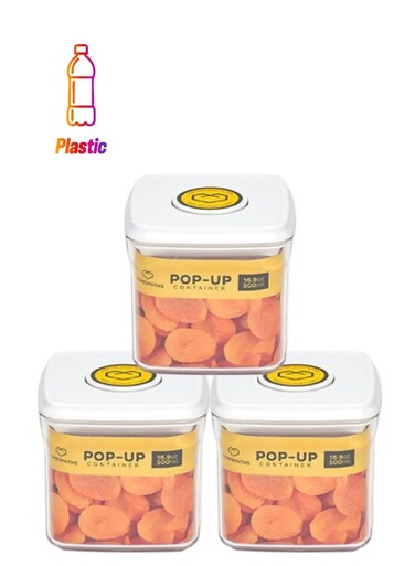Pop-Up 500Ml Square Food Container Set Of 3