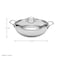 Vinod Smart Tri-Ply Stainless Steel Kadahi with Lid, 34 cm (Item VTK034)   Heavy Bottom Premium Deep Wok   Elegant Triply Cookware Stir-Fry Pan for Even Heating