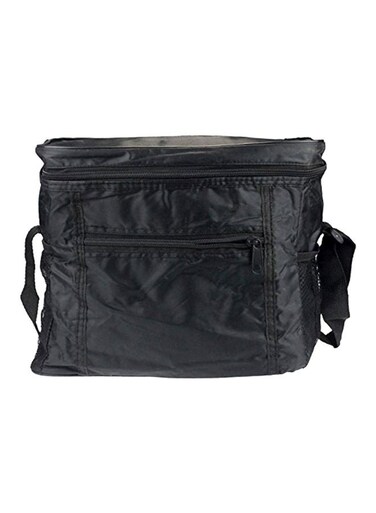 Insulated Lunch Bag Black/Yellow 11x7x9inch