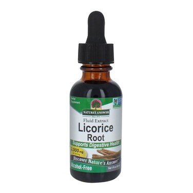 Nature&#39;s Answer Licorice Root 2000mg Fluid Extract Drops For Digestive Health, 30ml