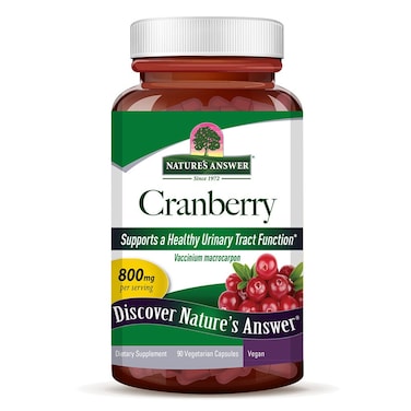 Nature's Answer Cranberry 800mg Vegan Capsules For Urinary Tract Health, Pack of 90's