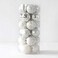 24pcs/lot 6cm Hand-painted Colorful Christmas Tree Ball for Christmas House Decoration-White