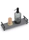 Segbeauty Sink Caddy Small, Absorbing Quick Dry Stone Bathroom Tray Stone Drying Mat Vanity Tray for Kitchen Counter Bathroom Gray