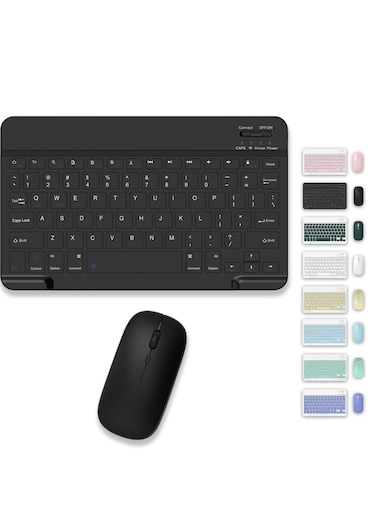 Wireless Bluetooth Keyboard and Mouse Set Compatible with Windows, Android and iOS
