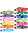 MORJCG 12Pcs Soft Puppy Collars, Paw Print Puppy Collars, Adjustable Reusable Washable Baby Dog, Pet Safety Collars for ID Bands Pet Identification, Puppies and Cats