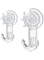 Suction Cup Hooks, 2 Pack Transparent Heavy Duty Vacuum Shower Hooks for Hanging, Removable Reusable Window Glass Door Suction Holder Suction Cups Hanger Wall Hooks for Bathroom Kitchen Waterproof