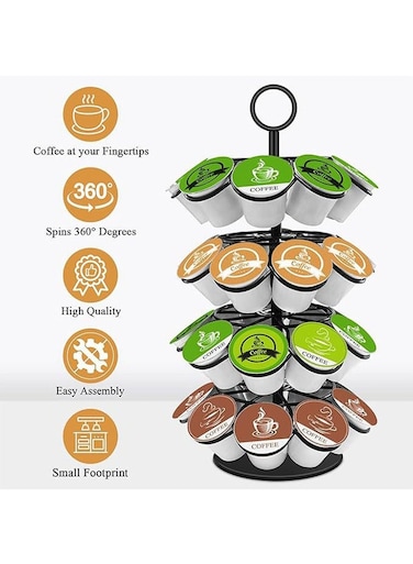 Assembly Rotating Coffee Capsule Holder Christmas Tree Type 36 Capsule Coffee Holder