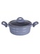 Smart Granite Series Casserole 22Cm Forged Aluminium 22.9X9.5Cm 5 Layer Tempered Glass Lid With Steel Frame Multicolor Multicolor 22cmcm