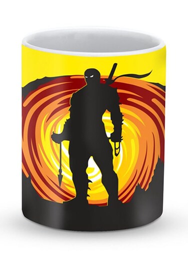 Premium Ninja Typhoon Designer Mug Yellow/Orange/Black