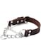 Mighty Paw Leather Training Collar, Martingale Collar, Stainless Steel Chain - Premium Quality Limited Chain Cinch Collar. (Medium, Brown)
