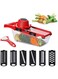 9 in 1 Multi-Function Vegetable and Fruit Chopper, Mandoline Slicer, Onion Potato Cheese Shredder, Salad Spiralizer Cutter, Veggie Grater Dicer Artifact with Vegetable Peeler,Hand Guard and Container