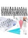 74PCS Cake Decorating Kit with 48 Icing Tips Reusable Bag Piping Bags Couplers Flower Nails and eBook