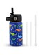 CRAVISTA Kids Insulated Water Bottle with Straw &amp; Handle - 350ML BPA-FREE Stainless Steel Travel Tumbler Double Wall Vacuum Leak Proof Kids Cup Metal Thermos Flask for School Boys Girls (Dinosaur)