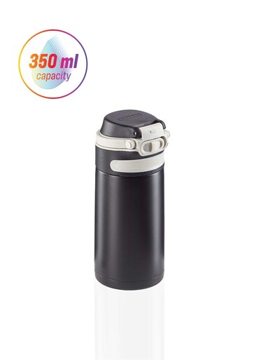 LF Insulation Mug Flip 350ml BLK (3243), 17.5 x 17.5 x 22 cm