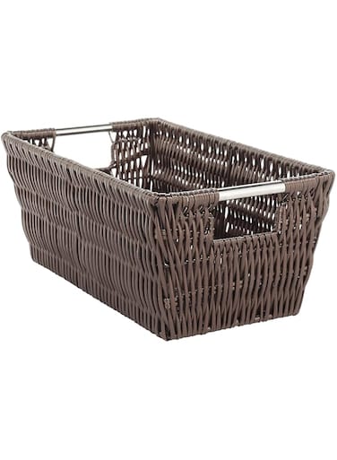 Whitmor Rattique Small Shelf Tote, Java
