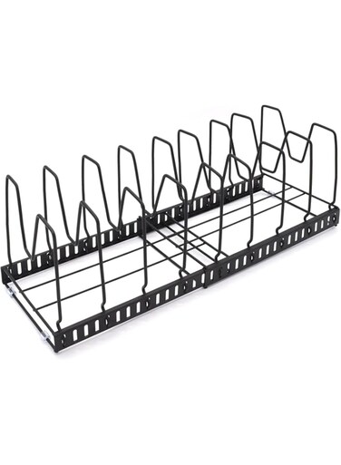 joeji's Kitchen Pot Lid Storage, 9 Slot Storage Rack, Pan Storage, Lid Organizer, Pan Storage, Pot Holder, Storage