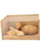 Wooden Bread Box with Transparent Flip Lid, Bamboo Bread Storage Box for Kitchen Countertop, Large Capacity Bread Keeper For Loaves &amp; Buns, Bread Container with Lid