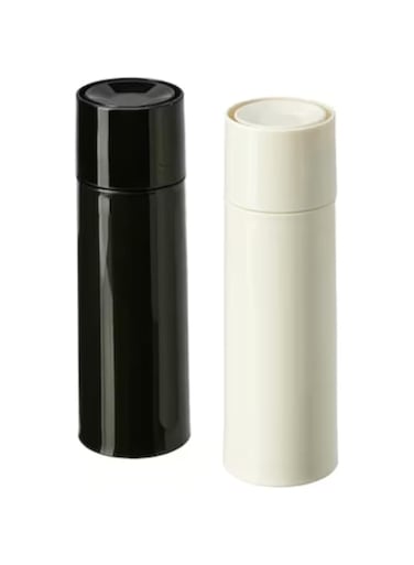 Graidient span ikeaBARNASINNE Spice Mill, Black/White, 14 cm (5 &frac12;") Pack of 2