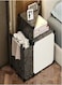 1-Piece Multipurpose Use Simple Bedside Storage Cabinet Display Rack Nightstand Side Table Display Rack Black/White 57x37x57 cm