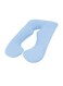 Comfort High-Quality Multifunctional U Shape Comfortable Maternity Pillow Microfiber Blue 70x25x120cm