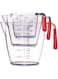 Colourworks Kitchencraft Cwmjugsetred Brights Three Piece Measuring Jug Set (200/400/900Ml) Cherry, Sleeved
