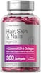 Horb&auml;ach Hair Skin And Nails Vitamins, 300 Softgels, With Biotin And Collagen, Infused With Argan Oil And Coconut Oil, Non-GMO, Gluten Free Supplement, by