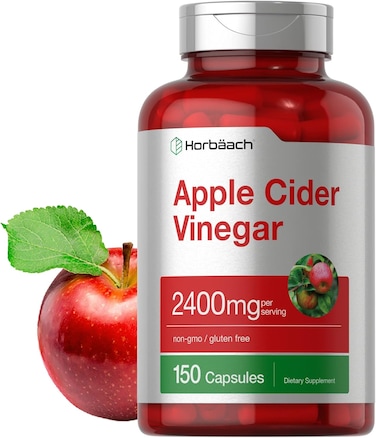 Horb&auml;ach Apple Cider Vinegar Capsules, 2400mg, 150 Count, Non-GMO, Gluten Free Supplement