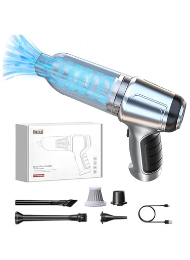 Handheld Car Vacuum Cleaner Cordless, 19000PA/120W Powerful Suction Portable Rechargeable Car Vacuum with Brushless Motor, Wireless Dry and Wet for Car, Office, Pet, Keyboard and Home Cleaning