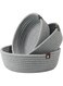 Aokraty Cotton Rope Storage Basket Set of 3, 3 Piece Woven Storage Baskets for Organizing, Cat Dog Toy Basket Bins Cube, Bathroom Organization Bins, Baby Nursery Storage (Grey)