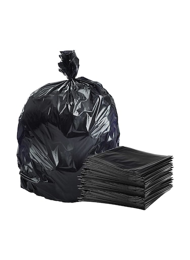 (Pack of 100 Bags) Hi-Care Garbage Bag Black 80X110cm 25 Micron Heavy Duty Oxo Biodegradable Plastic Bag Large Trash Bags Dustbin Bags Waste Bag Office Bag Strong &amp; Durable Bin Bag Garbage Bag Large