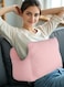 Recovery Pillow, Post-Surgery Cushion for Abdomen C-Section Tummy Tuck Lumpectomy Myomectomy Patients Must Haves Abdominal Pillow with Pocket (Pink)