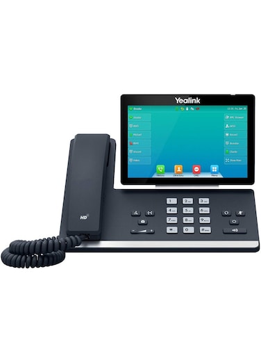 Yealink T57W IP Phone, 16 VoIP Accounts. 7-Inch Adjustable Color Touch Screen. USB 2.0, 802.11ac Wi-Fi, Dual-Port Gigabit Ethernet, 802.3af PoE, Power Adapter Not Included (SIP-T57W)