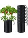 Hydroponic Container Sheath, 12Pcs Blackout Sleeves for Ball Mason Jars 32 Oz, Black Wide Mouth Mason Jar Grow Cover, Sprouting Jars Sleeves for Help Plants Grow Healthily, Hydroponics Supplies