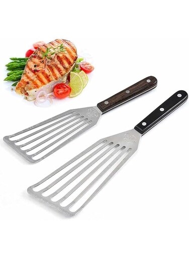 Pieces of Fish Shovel, Stainless Steel Slot Shovel, Kitchen Multi Function Shovel, Steak Shovel, Fried Fish Shovel, Eel Shovel, Used for Cooking, Flipping, Flipping, Fried and Barbecue