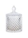 U/D Glass Candy Dish With Lid，Decorative Candy Bowl,Crystal Covered food Storage Jar,Cookie Tin.