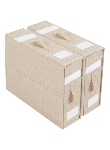AUTOYSUR Modern Functional 2 Pack Large Blanket Clothes Storage Bags, Foldable Under Bed Storage Containers with 3 Handles, 75L Capacity Each, Rectangular, Zipper Closure