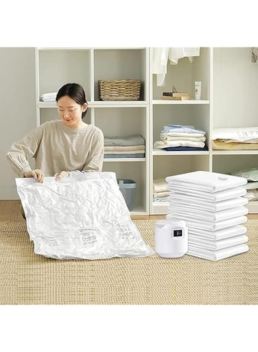 Vacuum Storage Bags with Electric Pump,Space Saver Sealer Compression Bags for Comforter and Blankets,Jumbo Vacuum Seal Bags for Clothing,Bedding,Blankets,Comforters,Pillows (3S（not include Pump）)
